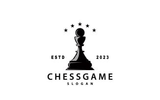Chess Game Logo Chess Piece Design V4