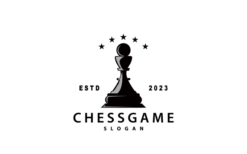 Chess Game Logo Chess Piece Design V4 Logo Template
