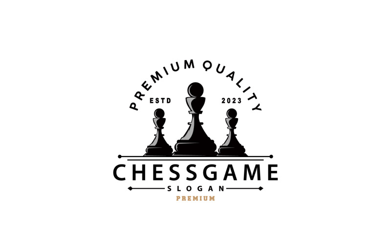 Chess Game Logo Chess Piece Design V5 Logo Template