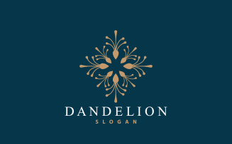 Dandelion Flower Logo Design Simple V1