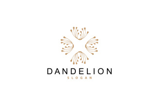 Dandelion Flower Logo Design Simple V3