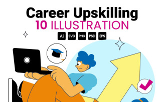 10 Career Upskilling Illustration
