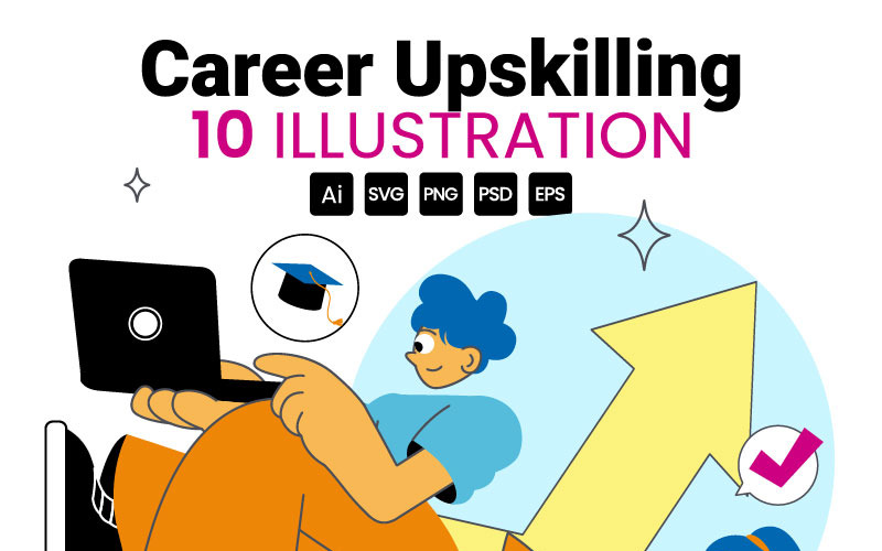 10 Career Upskilling Illustration