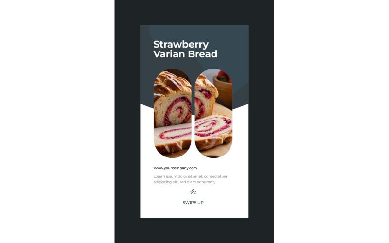 Instagram Stories Strawberry Varian Bread Vol.2 Social Media