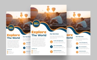 Modern Travel Agency Flyer Template Ver-1