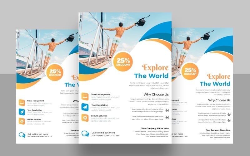 Modern Travel Agency Flyer Template Ver-4 Corporate Identity