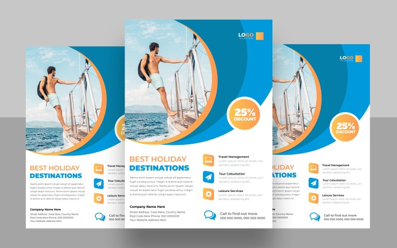 Modern Travel Agency Flyer Template Ver-5 Corporate Identity