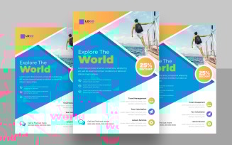 Modern Travel Agency Flyer Template Ver-6
