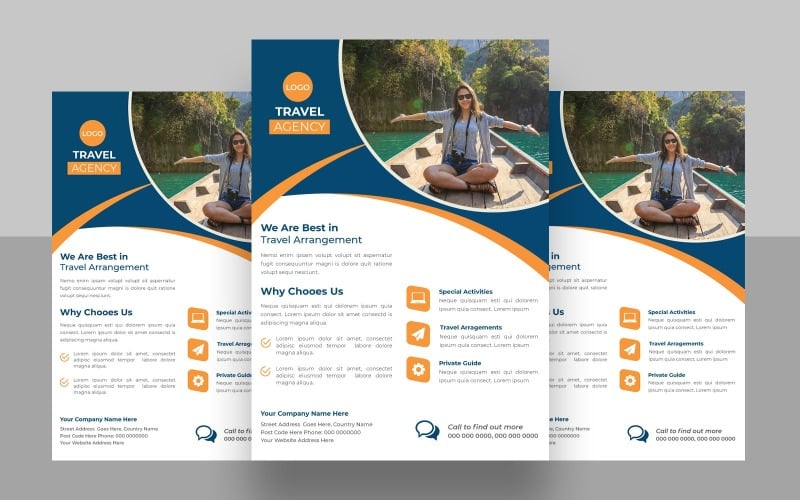 Modern Travel Agency Flyer Template Ver-7 Corporate Identity