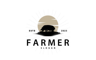 Pig Logo Livestock Cattle Vector V3