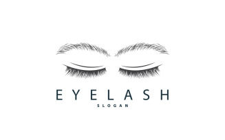 Simple Eyelash Logo Minimalist Design V10