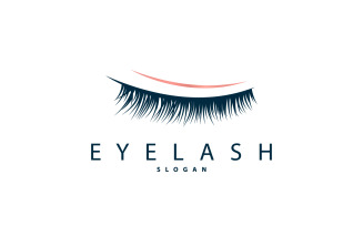 Simple Eyelash Logo Minimalist Design V11