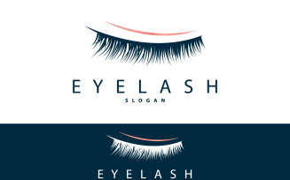 Simple Eyelash Logo Minimalist Design V12