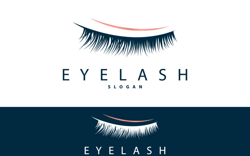 Simple Eyelash Logo Minimalist Design V12 Logo Template