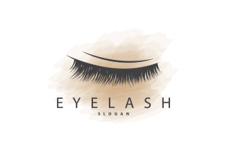 Simple Eyelash Logo Minimalist Design V13