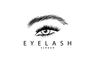 Simple Eyelash Logo Minimalist Design V15