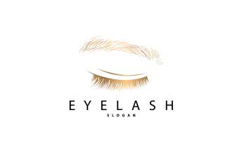 Simple Eyelash Logo Minimalist Design V1
