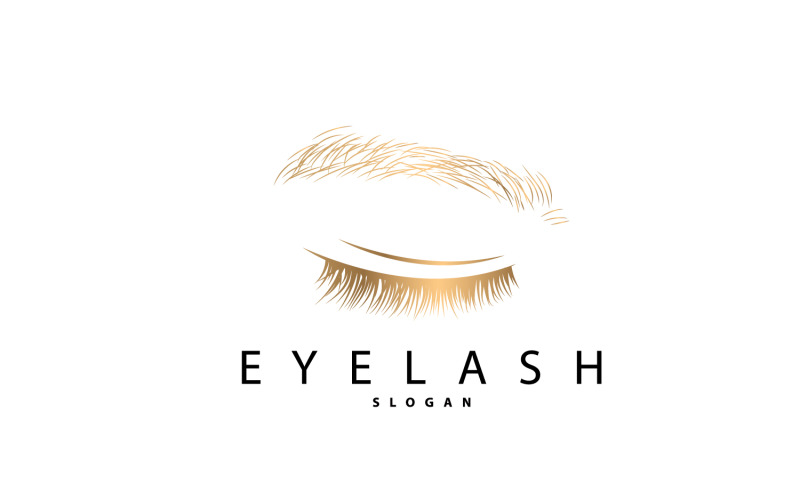 Simple Eyelash Logo Minimalist Design V1 Logo Template