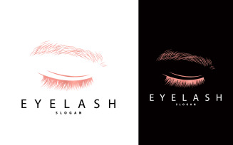 Simple Eyelash Logo Minimalist Design V2