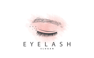 Simple Eyelash Logo Minimalist Design V3