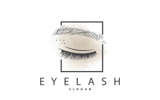 Simple Eyelash Logo Minimalist Design V4