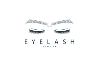 Simple Eyelash Logo Minimalist Design V5