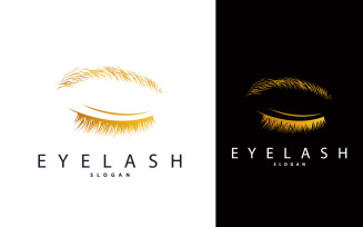 Simple Eyelash Logo Minimalist Design V8