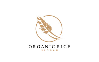 Wheat Rice Logo Simple Design V3