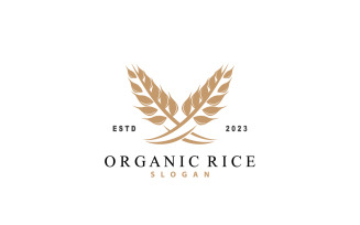 Wheat Rice Logo Simple Design V4