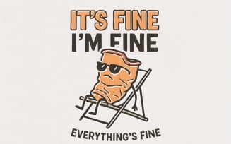 It's Fine I'm Fine Everything's Fine PNG, Funny Potato Chip Digital Art, Chill Snack Shirt, Humor