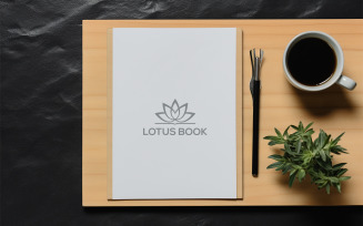 White paper logo mockup for branding | paper mockup