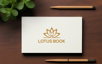 White paper mocku, Paper logo mockup for branding