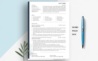 Accounting Resume Template | Accountant CV for Word, Google Docs & Pages | Modern Resume