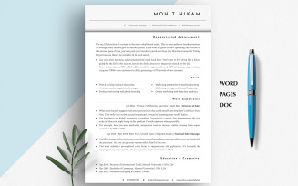 EXECUTIVE ASSISTANT RESUME TEMPLATE | Executive Resume, Editable in Word, Pages & Google Docs