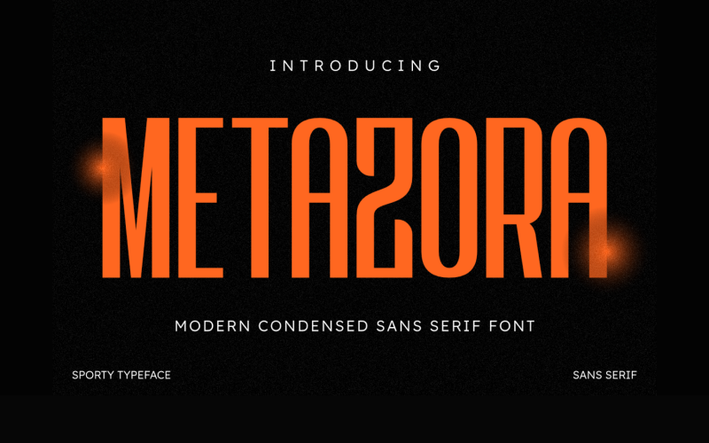 Metazora Modern Condensed Sans Serif Font