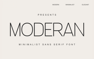 Moderan Minimalist Sans Serif Font