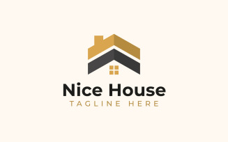 Modern Real Estate Nice House Logo Template