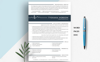 New Grad RN Resume | Modern Nurse Resume Word | Google Docs | ATS-Friendly Nursing CV | Resume Temp