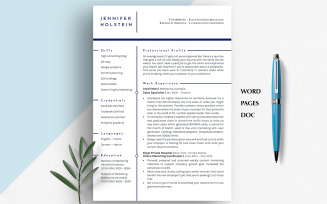 TWO COLUMN RESUME Template, Sales Manager Resume, Sales Resume Template, Marketing Resume Template