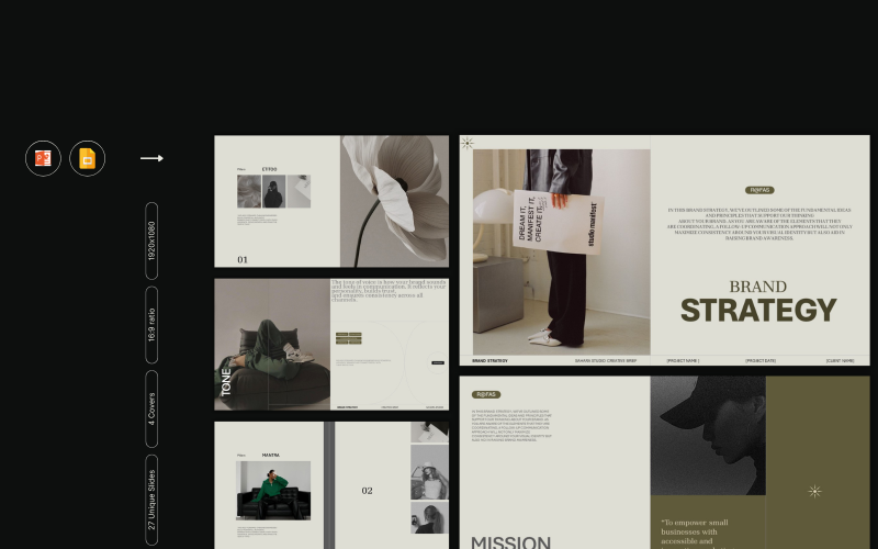 R@fas | Brand Strategy Design. PowerPoint Template