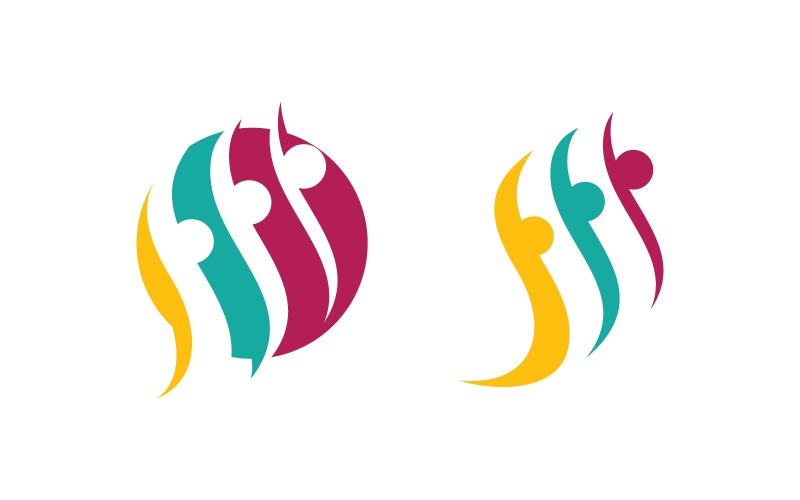 Adoption care community network and social logo design v3.24 Logo Template