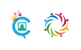 Adoption care community network and social logo design v3.30