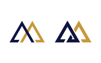 Business M letter logo design vector template v1.4