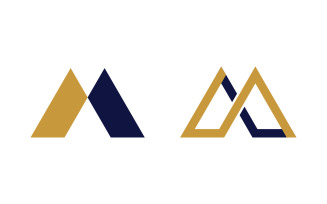 Business M letter logo design vector template v1.6