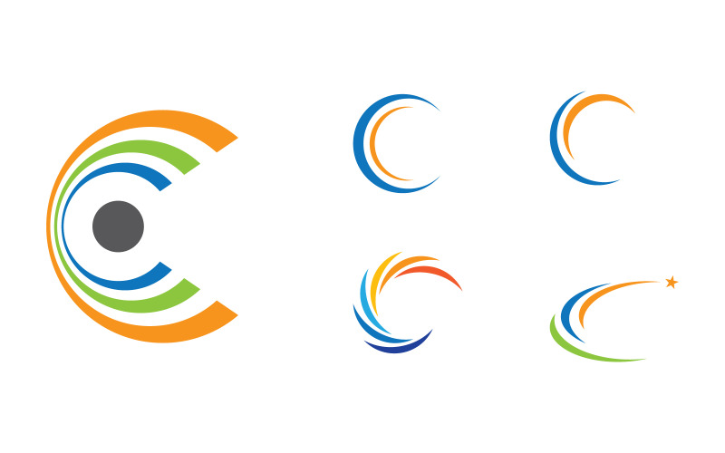 C Logo Letter Modern Logo illustration Template design v2.1 Logo Template