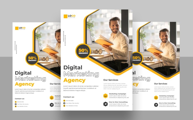 Digital Marketing Agency Flyer Template Ver-1 Corporate Identity