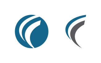 F Logo icon vector illustration design template v.2