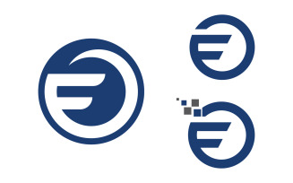 F Logo icon vector illustration design template v.4