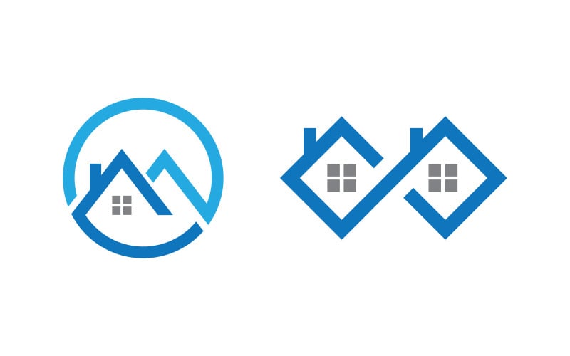 Home industrial Property concept icon logo illustration v3.25 Logo Template