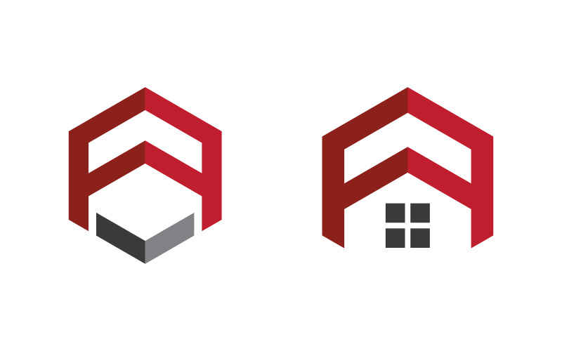 Home industrial Property concept icon logo illustration v3.30 Logo Template